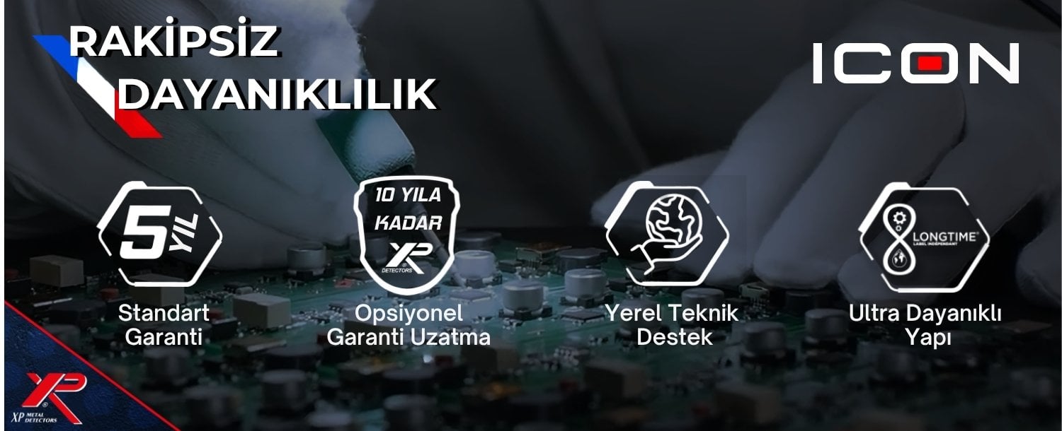 XP ICON metal dedektörü dayanıklılık ve uzun ömürlü kullanım