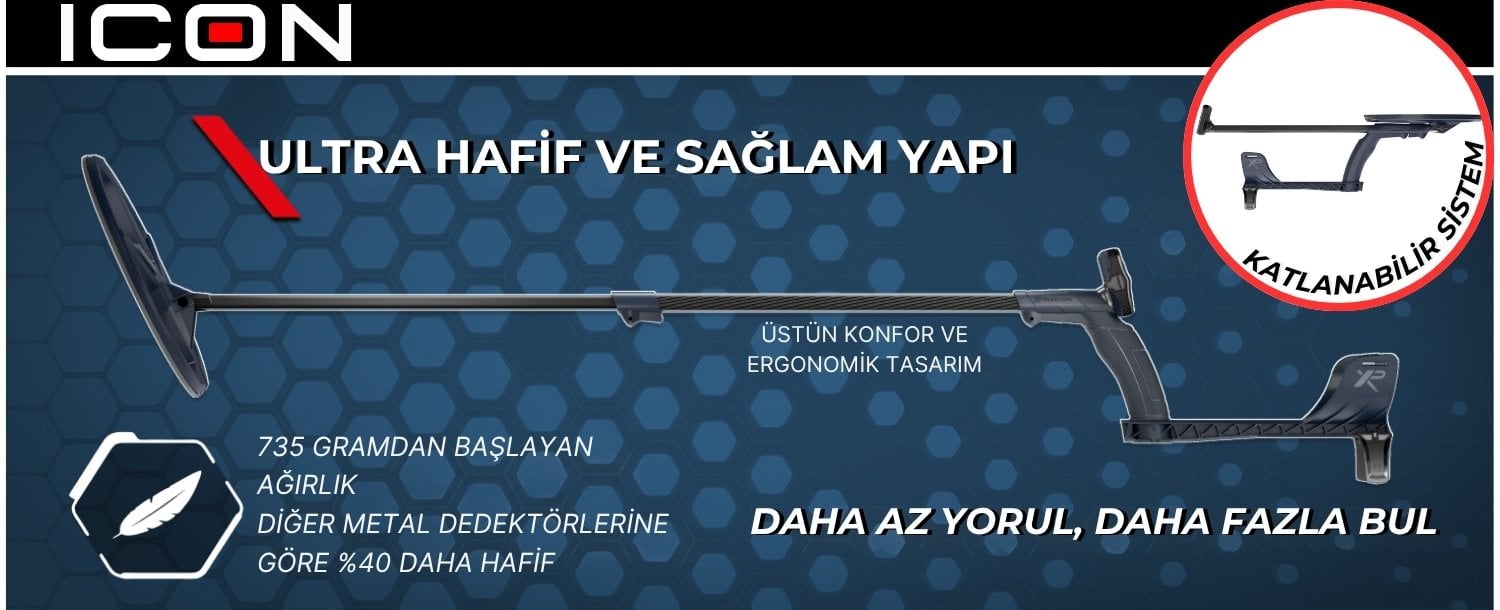 XP ICON teleskopik şaft sistemi hafif ve katlanabilir yapı