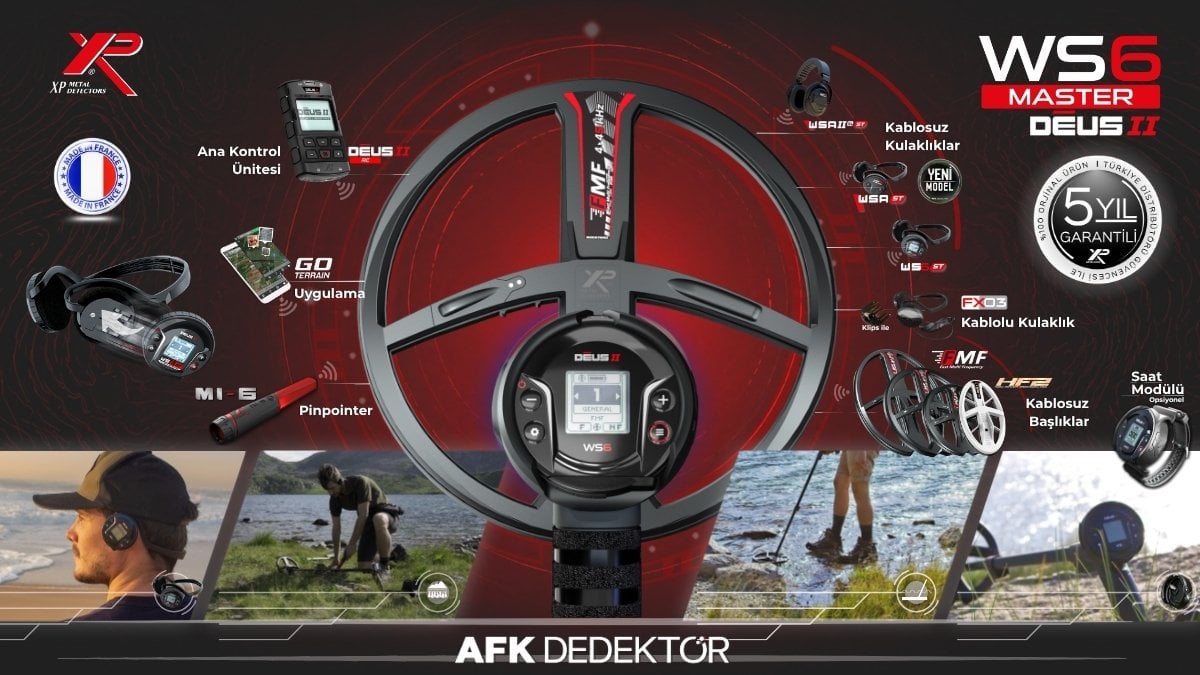 XP DEUS 2 WS6 Master kablosuz metal dedektörü FMF teknolojisi