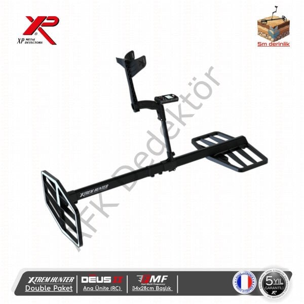 XP Xtrem Hunter Dedektör Paket - XP DEUS 2 RC, 34x28 cm FMF Başlık