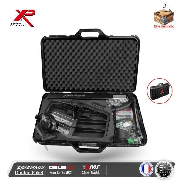 XP Xtrem Hunter Dedektör Paket - XP DEUS 2 RC, 22 cm FMF Başlık