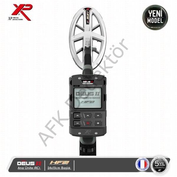 XP DEUS II RC Metal Dedektörü – 24x13 cm HF2 Başlık Altın ve Mikro Hedef Arama