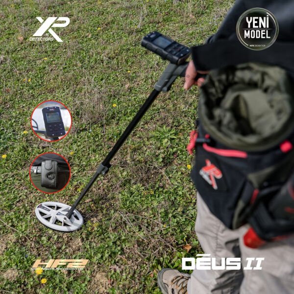 XP DEUS II RC Metal Dedektörü – 24x13 cm HF2 Başlık Altın ve Mikro Hedef Arama
