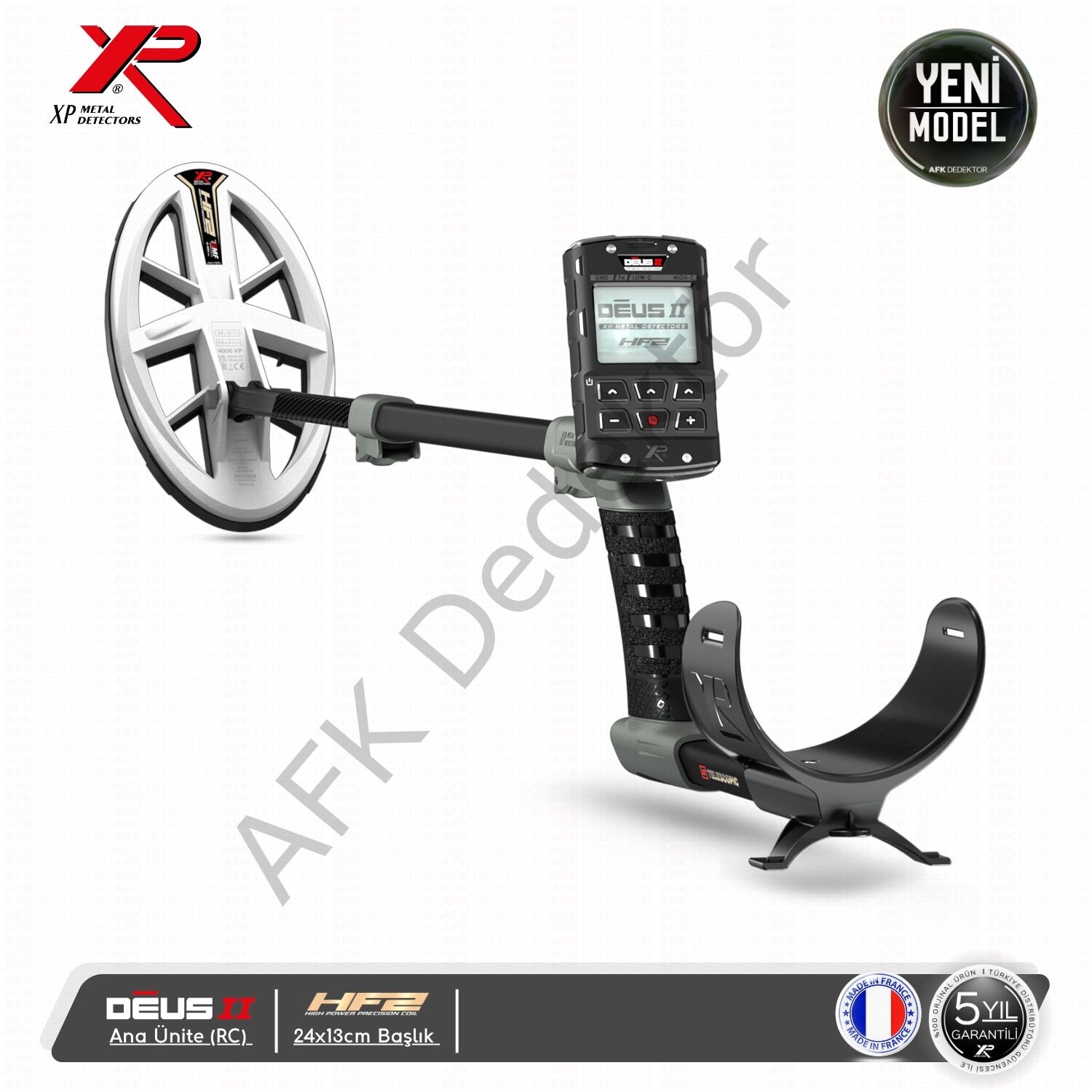XP DEUS II RC Metal Dedektörü – 24x13 cm HF2 Başlık Altın ve Mikro Hedef Arama