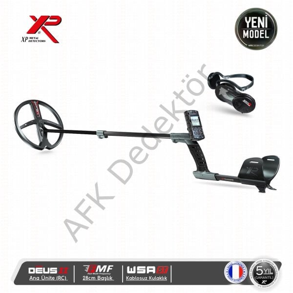 XP DEUS II RC Metal Dedektörü – 28 cm FMF Başlık + WSA2 ST Kablosuz Kulaklık Genel Kullanım