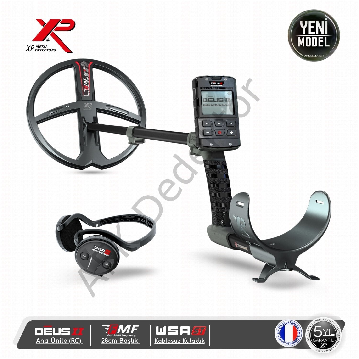 XP DEUS II RC Metal Dedektörü – 28 cm FMF Başlık + WSA2 ST Kablosuz Kulaklık Genel Kullanım