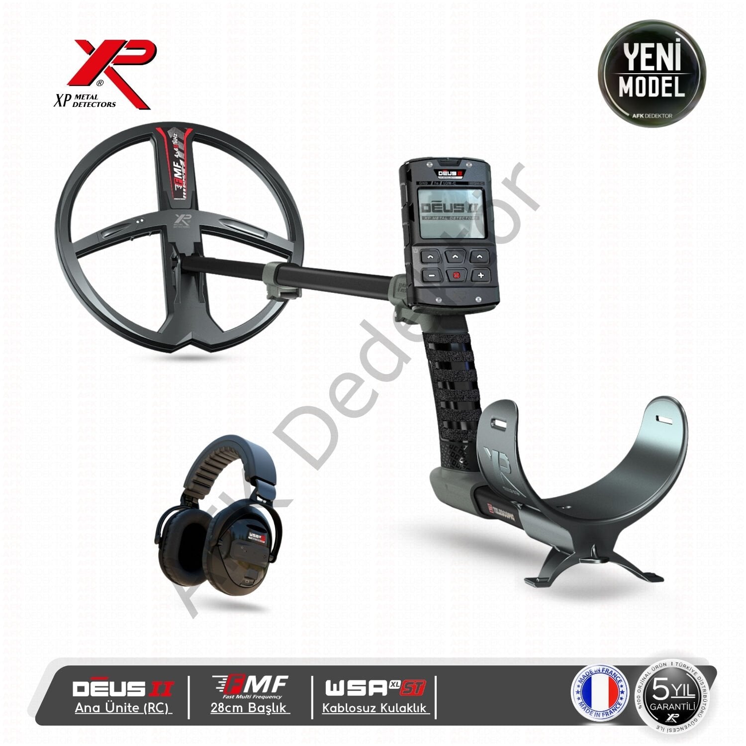 XP DEUS II RC Metal Dedektörü – 28 cm FMF Başlık + WSA2XL ST Kablosuz Kulaklık Genel Kullanım