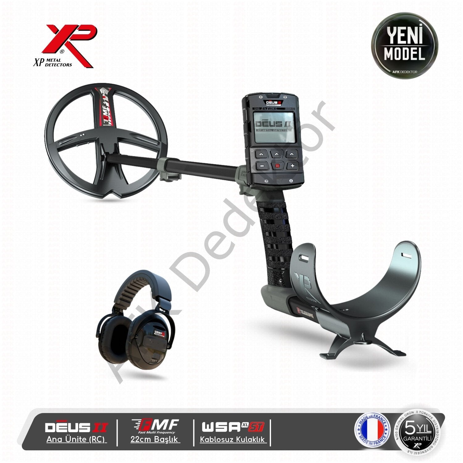 XP DEUS II RC Metal Dedektörü – 22 cm FMF Başlık + WSA2XL ST Kablosuz Kulaklık Hassas Arama