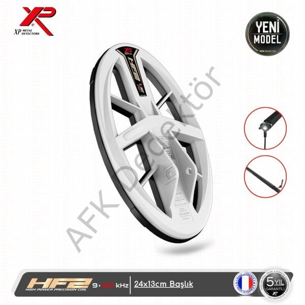 XP DEUS II RC Metal Dedektörü – 24x13 cm HF2 Başlık + WS6 ST Kablosuz Kulaklık Altın Arama