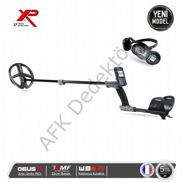 XP DEUS II RC Metal Dedektörü – 22 cm FMF Başlık + WS6 ST Kablosuz Kulaklık Hassas Arama