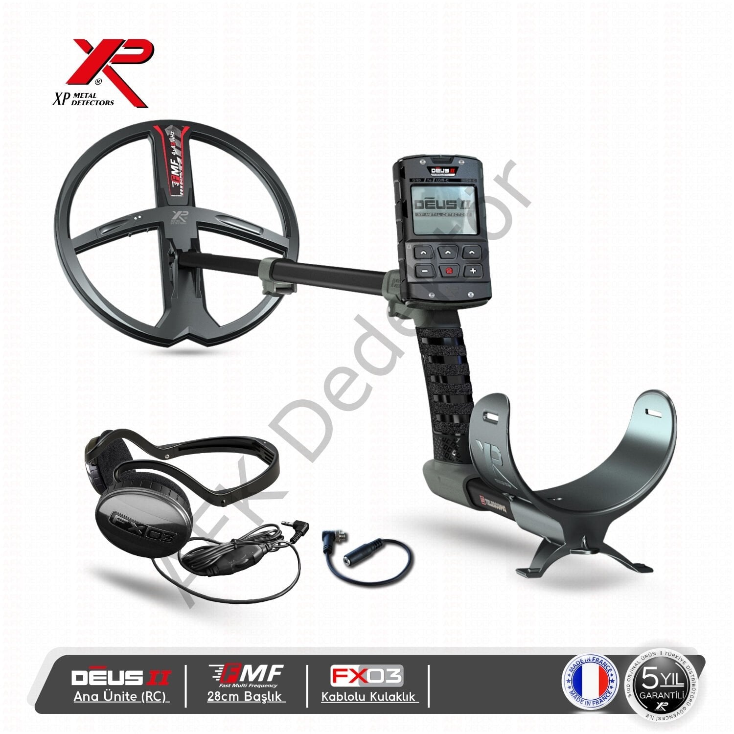 XP DEUS II RC Metal Dedektörü – 28 cm FMF Başlık + FX03 Kablolu Kulaklık Genel Kullanım