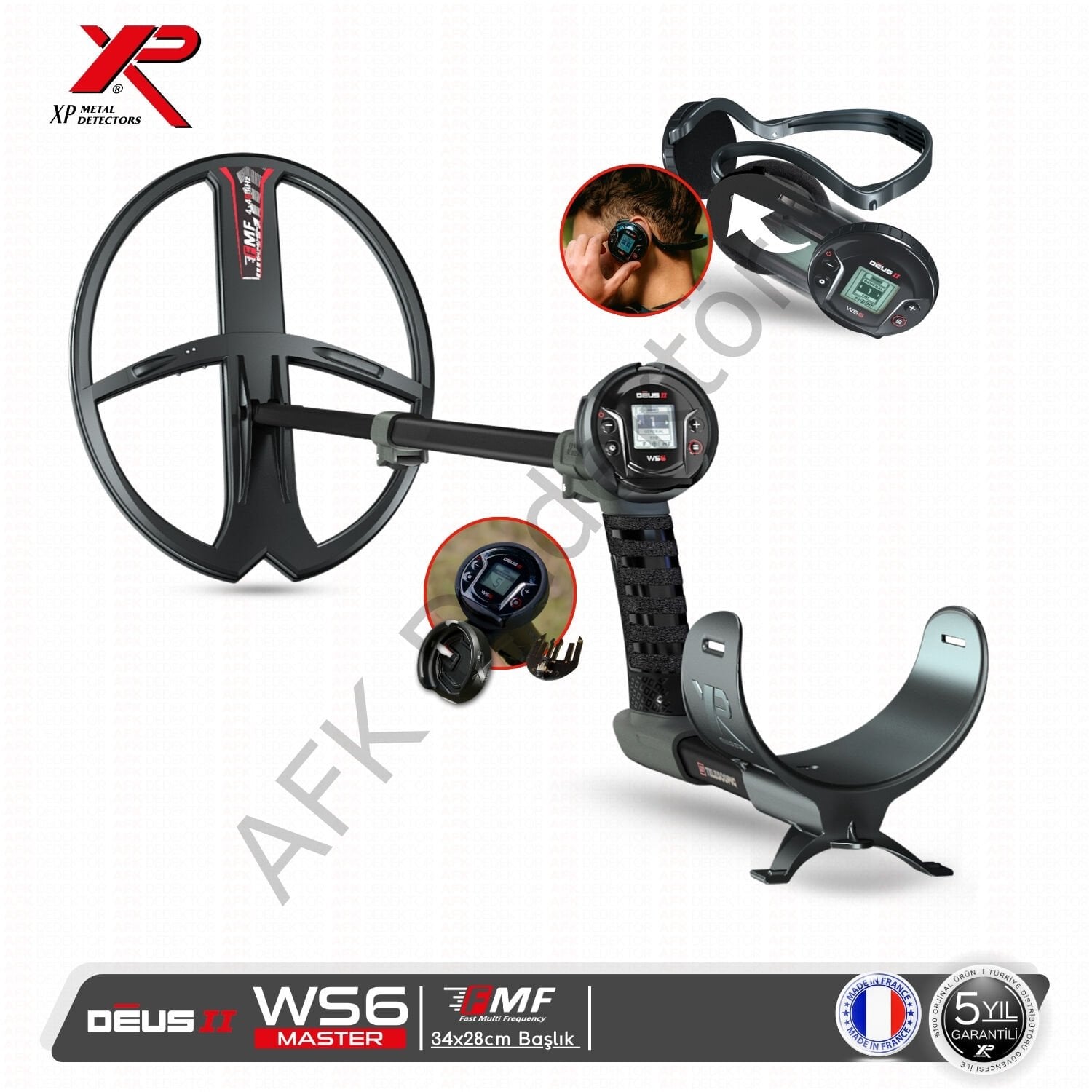 XP WS6 MASTER 34x28 cm FMF Başlık ile Metal Dedektörü