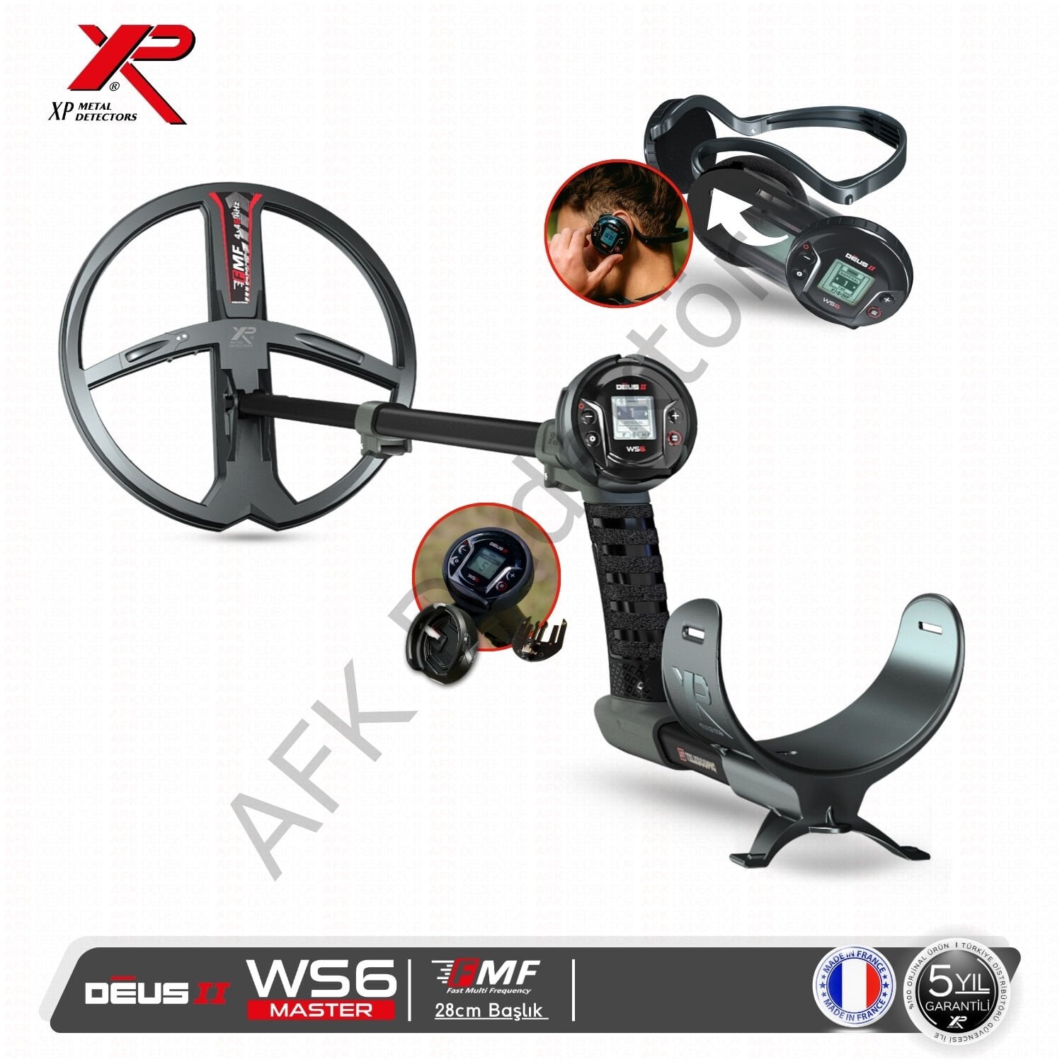 XP WS6 MASTER 28 cm FMF Başlık ile Metal Dedektörü