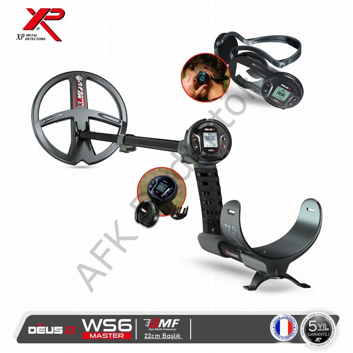 XP WS6 MASTER 22 cm FMF Başlık ile Metal Dedektörü