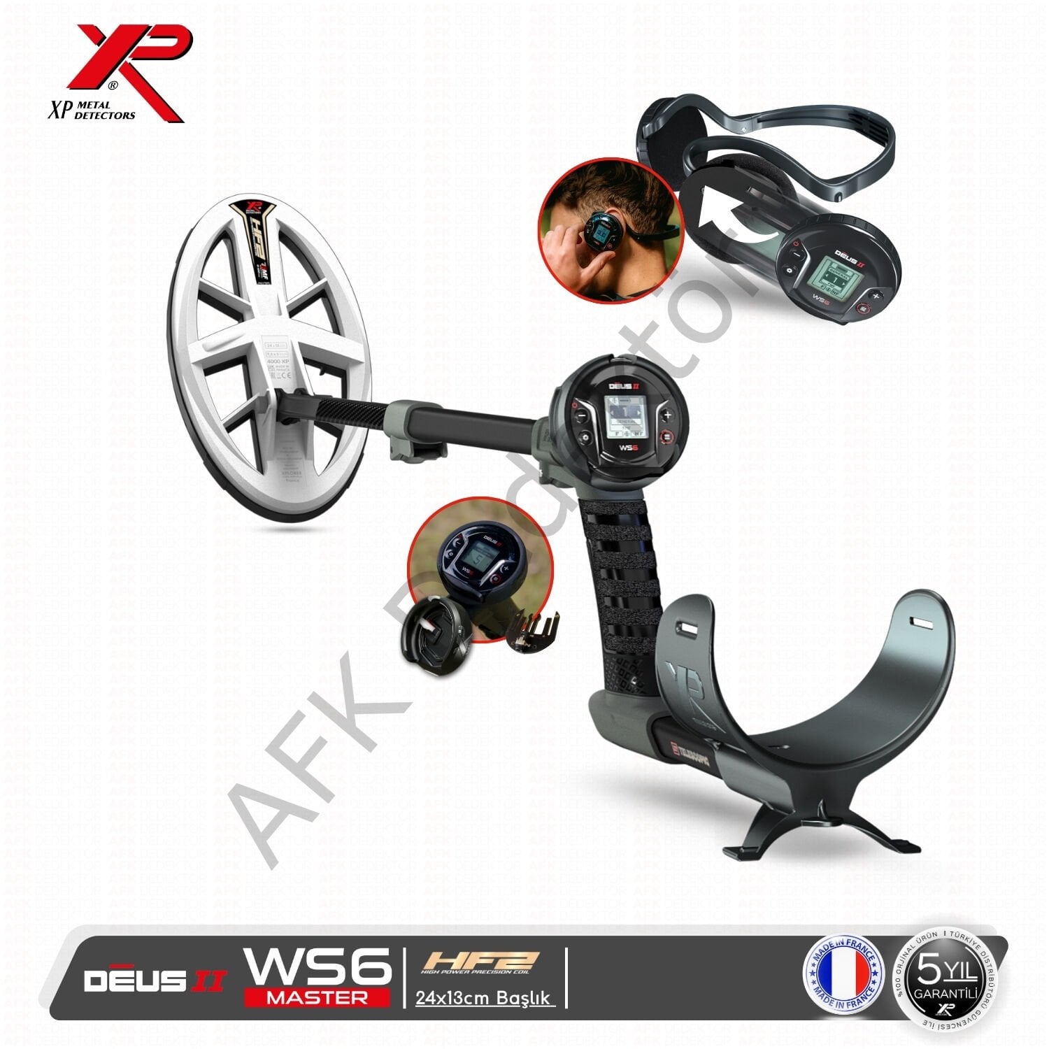 XP WS6 MASTER 24x13 cmHF2 Başlık ile Metal Dedektörü