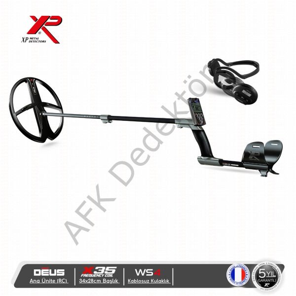 XP DEUS RC Ana Üniteli 34x28 cm X35 Başlıklı WS4 Kablosuz Kulaklıklı Metal Dedektörü