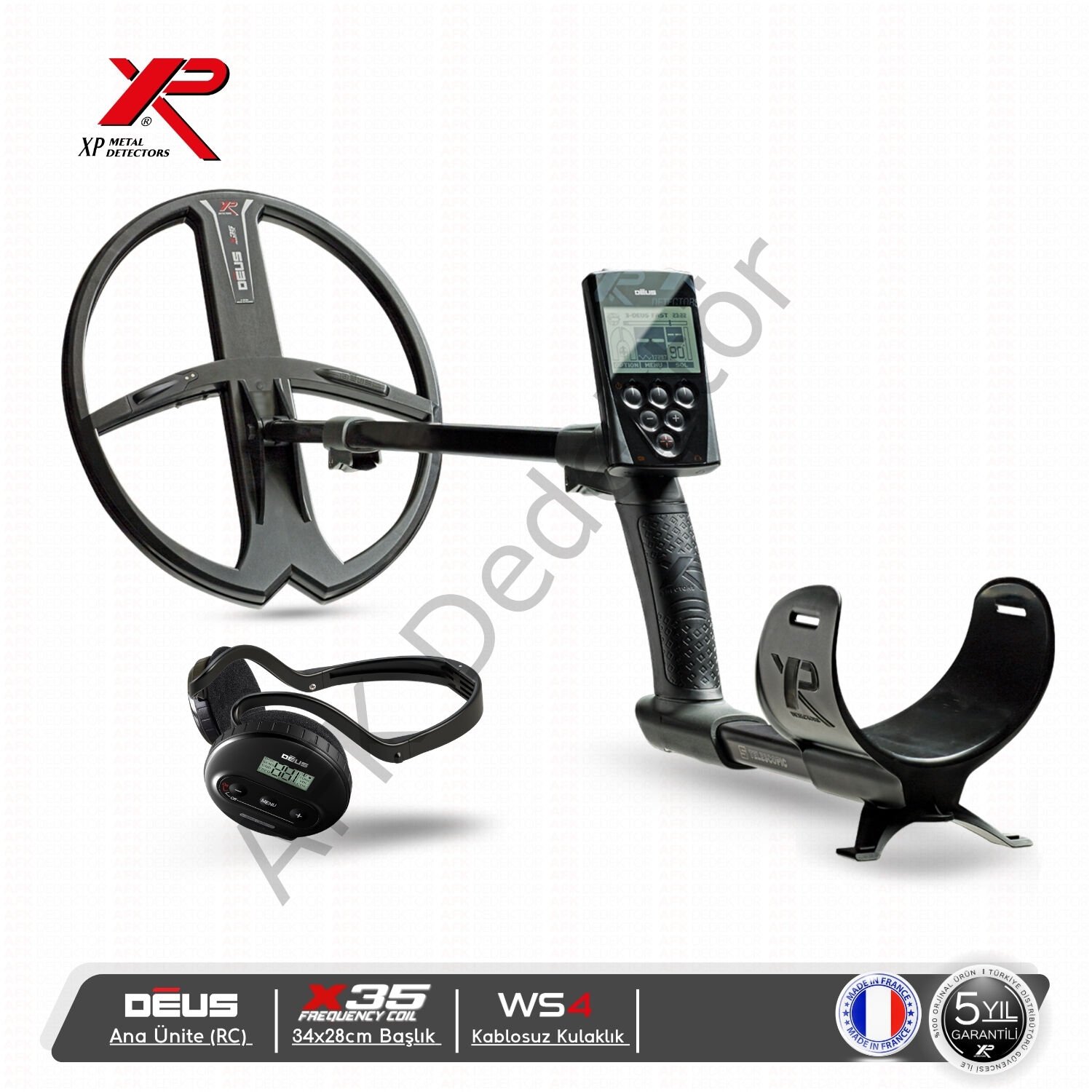 XP DEUS RC Ana Üniteli 34x28 cm X35 Başlıklı WS4 Kablosuz Kulaklıklı Metal Dedektörü