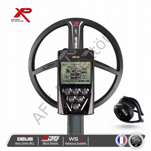 XP DEUS RC Ana Üniteli 28 cm X35 Başlıklı WS4 Kablosuz Kulaklıklı Metal Dedektörü