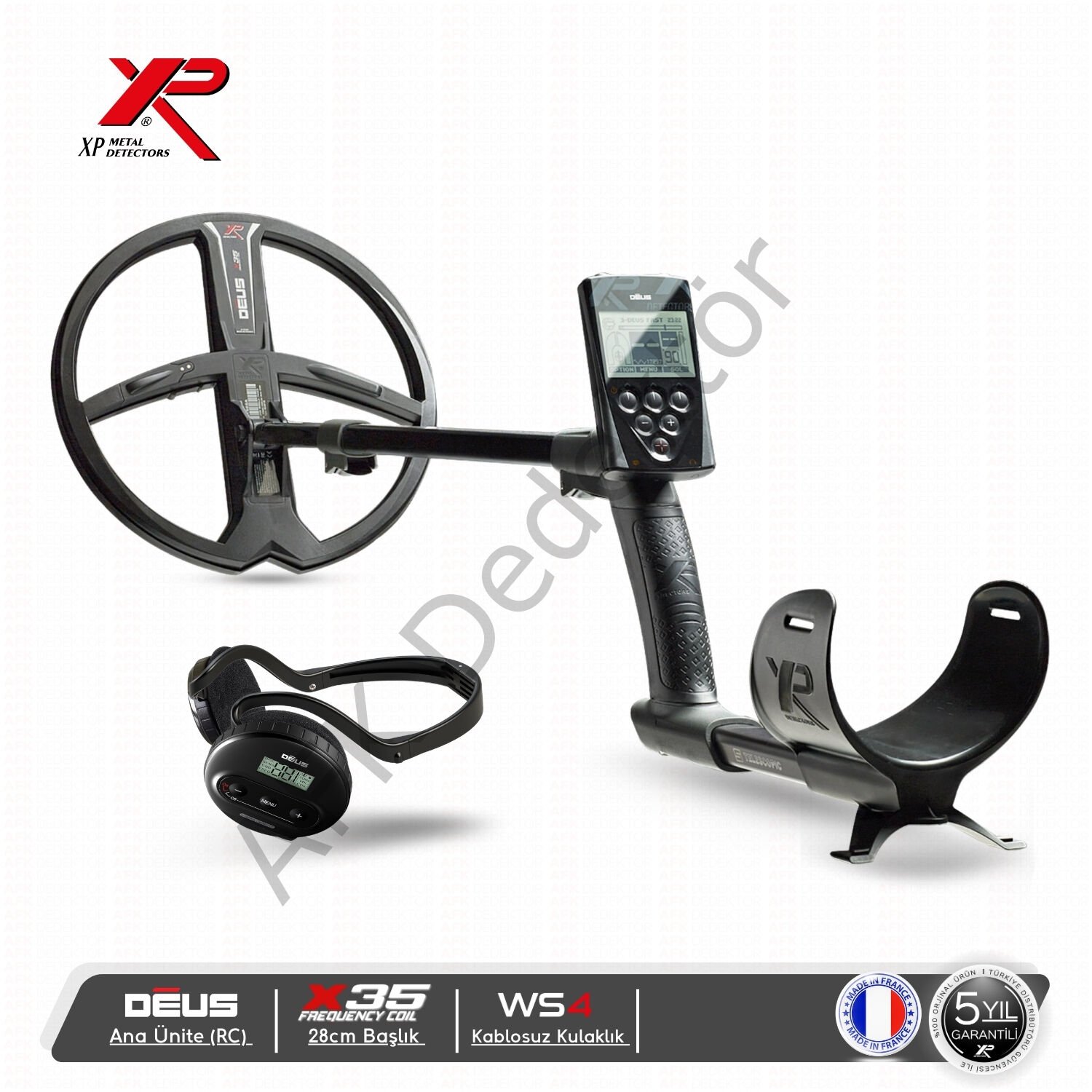 XP DEUS RC Ana Üniteli 28 cm X35 Başlıklı WS4 Kablosuz Kulaklıklı Metal Dedektörü