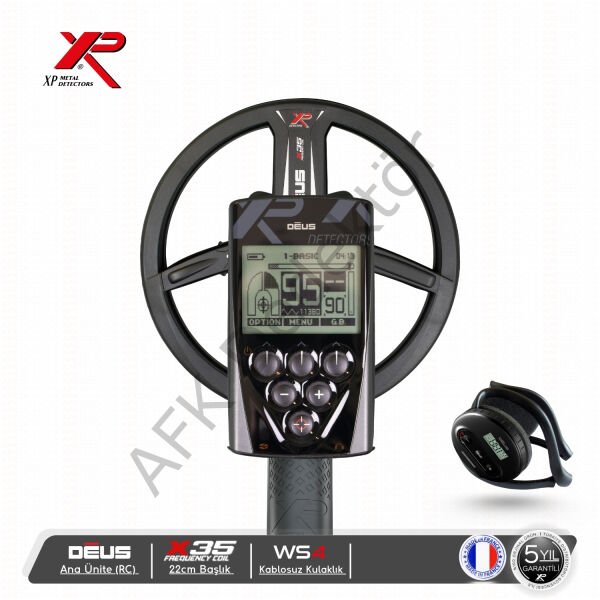 XP DEUS RC Ana Üniteli 22 cm X35 Başlıklı WS4 Kablosuz Kulaklıklı Metal Dedektörü