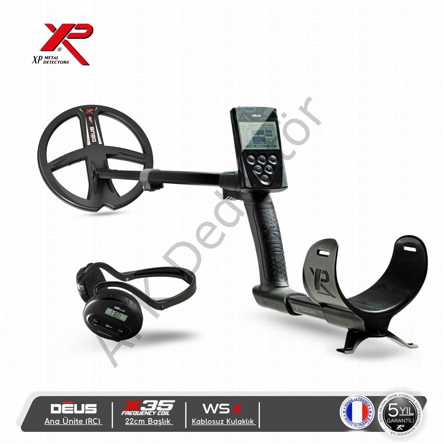 XP DEUS RC Ana Üniteli 22 cm X35 Başlıklı WS4 Kablosuz Kulaklıklı Metal Dedektörü
