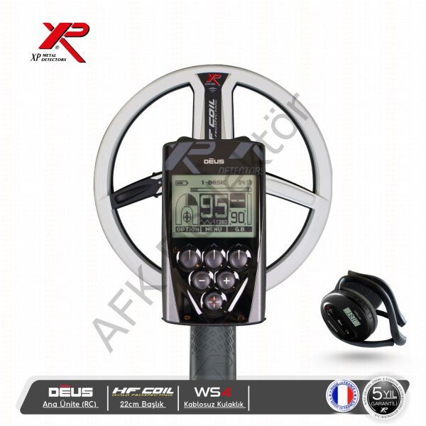 XP DEUS RC Ana Üniteli 22 cm HF Başlıklı WS4 Kablosuz Kulaklıklı Metal Dedektörü