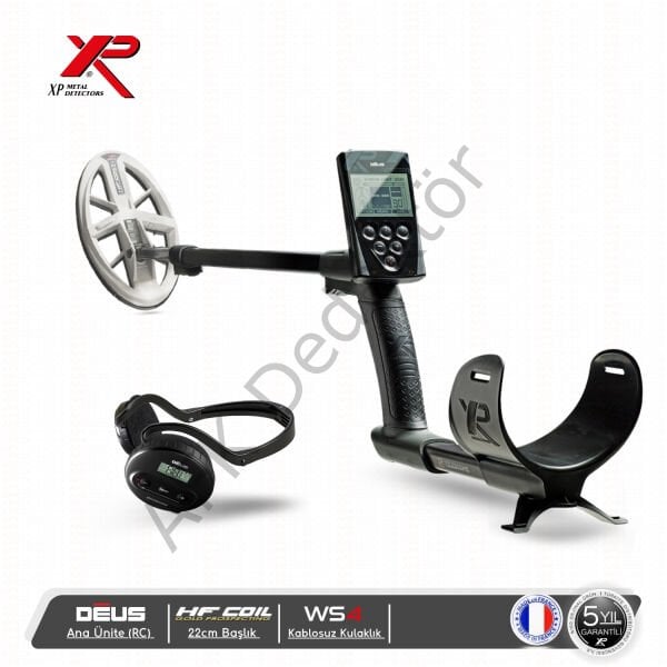 XP DEUS RC Ana Üniteli 24x13 cm HF Başlıklı WS4 Kablosuz Kulaklıklı Metal Dedektörü