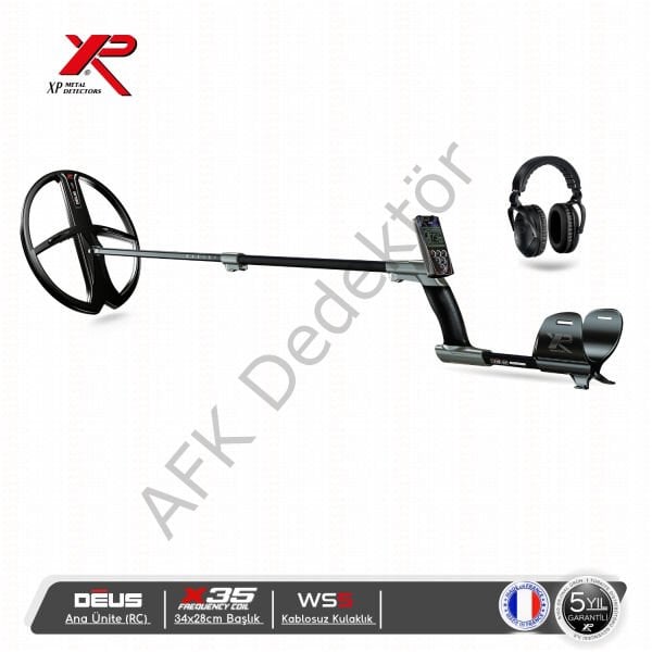XP DEUS RC Ana Üniteli 34x28 cm X35 Başlıklı WS5 Kablosuz Kulaklıklı Metal Dedektörü