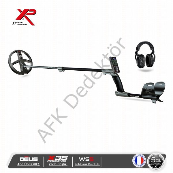XP DEUS RC Ana Üniteli 22 cm X35 Başlıklı WS5 Kablosuz Kulaklıklı Metal Dedektörü