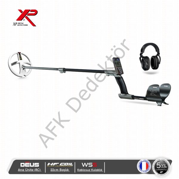 XP DEUS RC Ana Üniteli 22 cm HF Başlıklı WS5 Kablosuz Kulaklıklı Metal Dedektörü