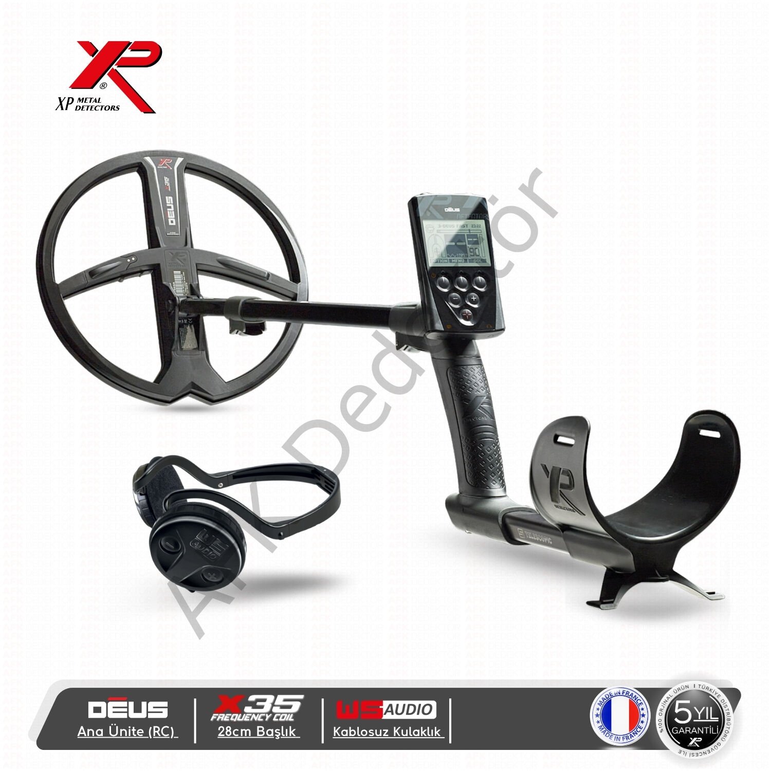 XP DEUS RC Ana Üniteli 28 cm X35 Başlıklı WSA Kablosuz Kulaklıklı Metal Dedektörü