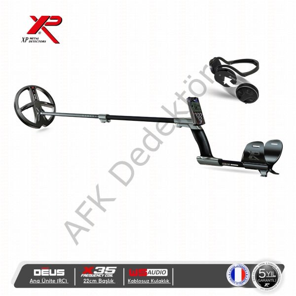 XP DEUS RC Ana Üniteli 22 cm X35 Başlıklı WSA Kablosuz Kulaklıklı Metal Dedektörü