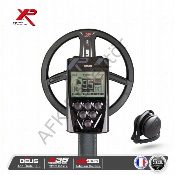 XP DEUS RC Ana Üniteli 22 cm X35 Başlıklı WSA Kablosuz Kulaklıklı Metal Dedektörü