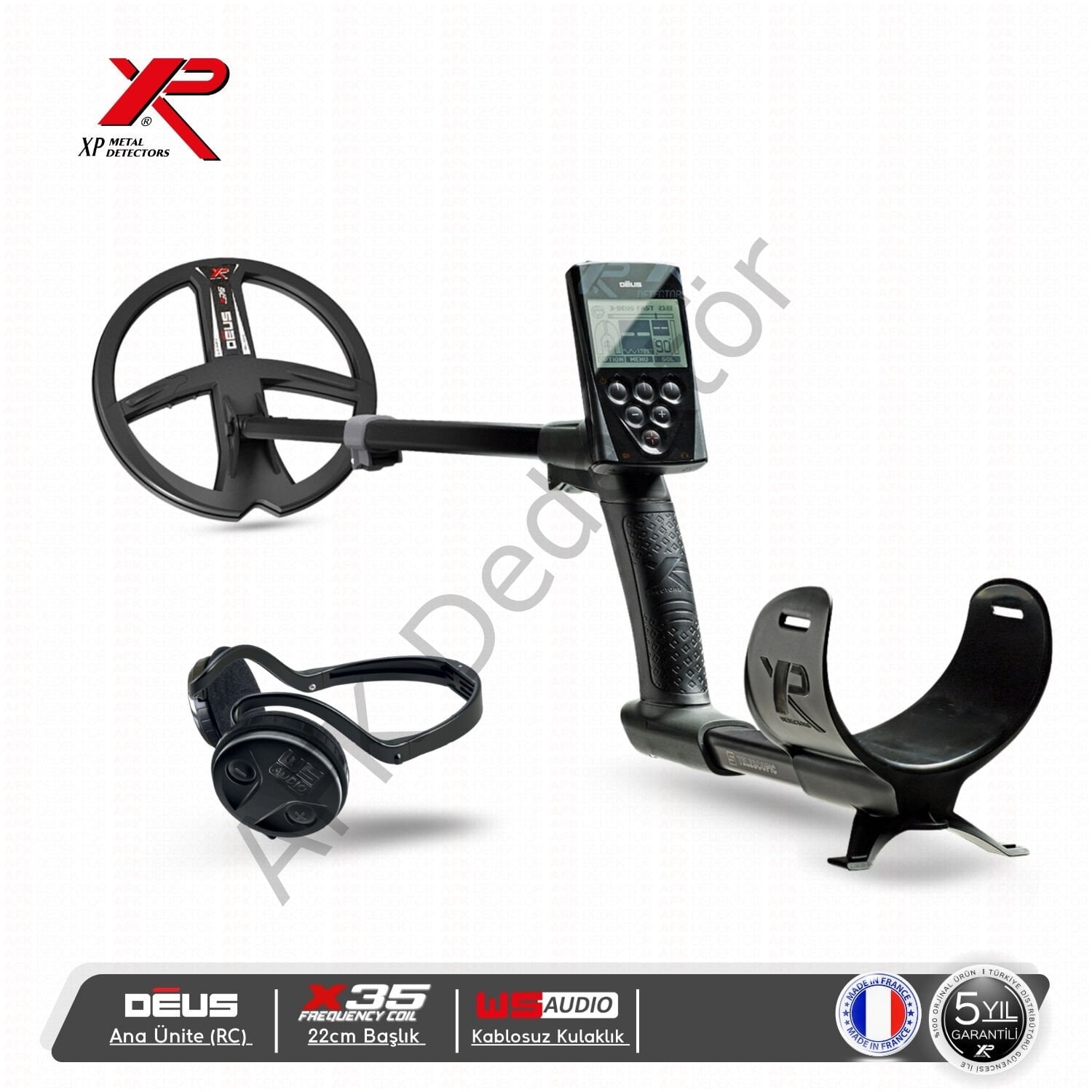 XP DEUS RC Ana Üniteli 22 cm X35 Başlıklı WSA Kablosuz Kulaklıklı Metal Dedektörü