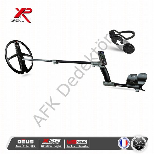 XP DEUS RC Ana Üniteli 34x28 cm X35 Başlıklı WSA Kablosuz Kulaklıklı Metal Dedektörü