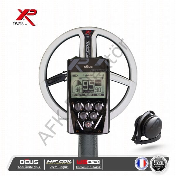 XP DEUS RC Ana Üniteli 22 cm HF Başlıklı WSA Kablosuz Kulaklıklı Metal Dedektörü