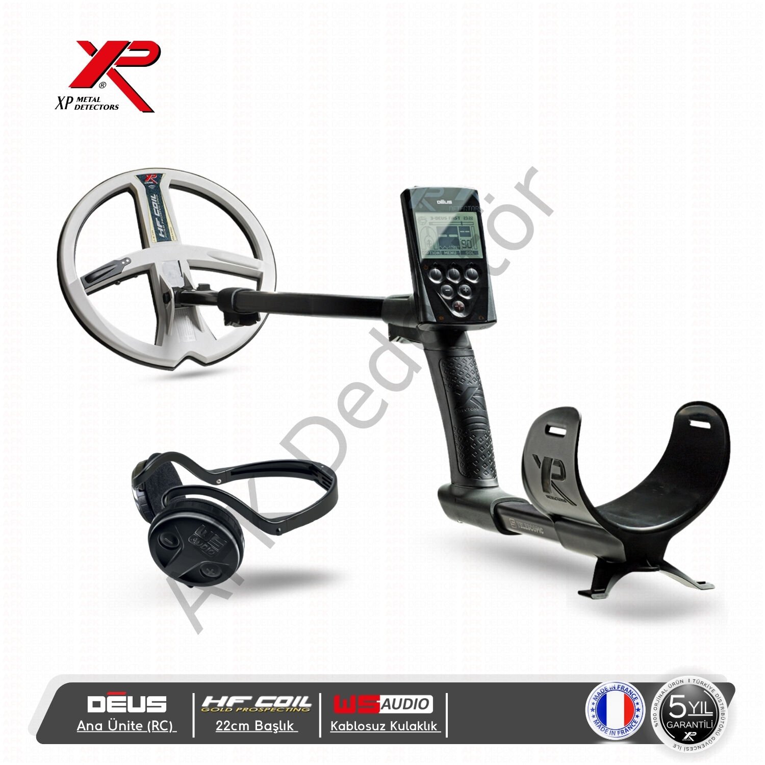 XP DEUS RC Ana Üniteli 22 cm HF Başlıklı WSA Kablosuz Kulaklıklı Metal Dedektörü
