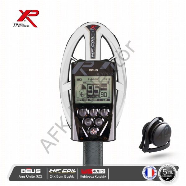 XP DEUS RC Ana Üniteli 24x13 cm HF Başlıklı WSA Kablosuz Kulaklıklı Metal Dedektörü