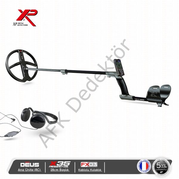 XP DEUS RC Ana Üniteli 28 cm X35 Başlıklı FX03 Kablolu Kulaklıklı Metal Dedektörü