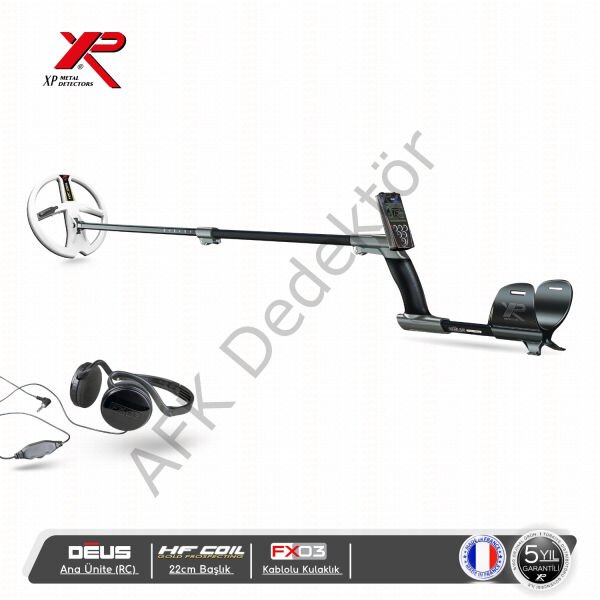 XP DEUS RC Ana Üniteli 22 cm HF Başlıklı FX03 Kablolu Kulaklıklı Metal Dedektörü