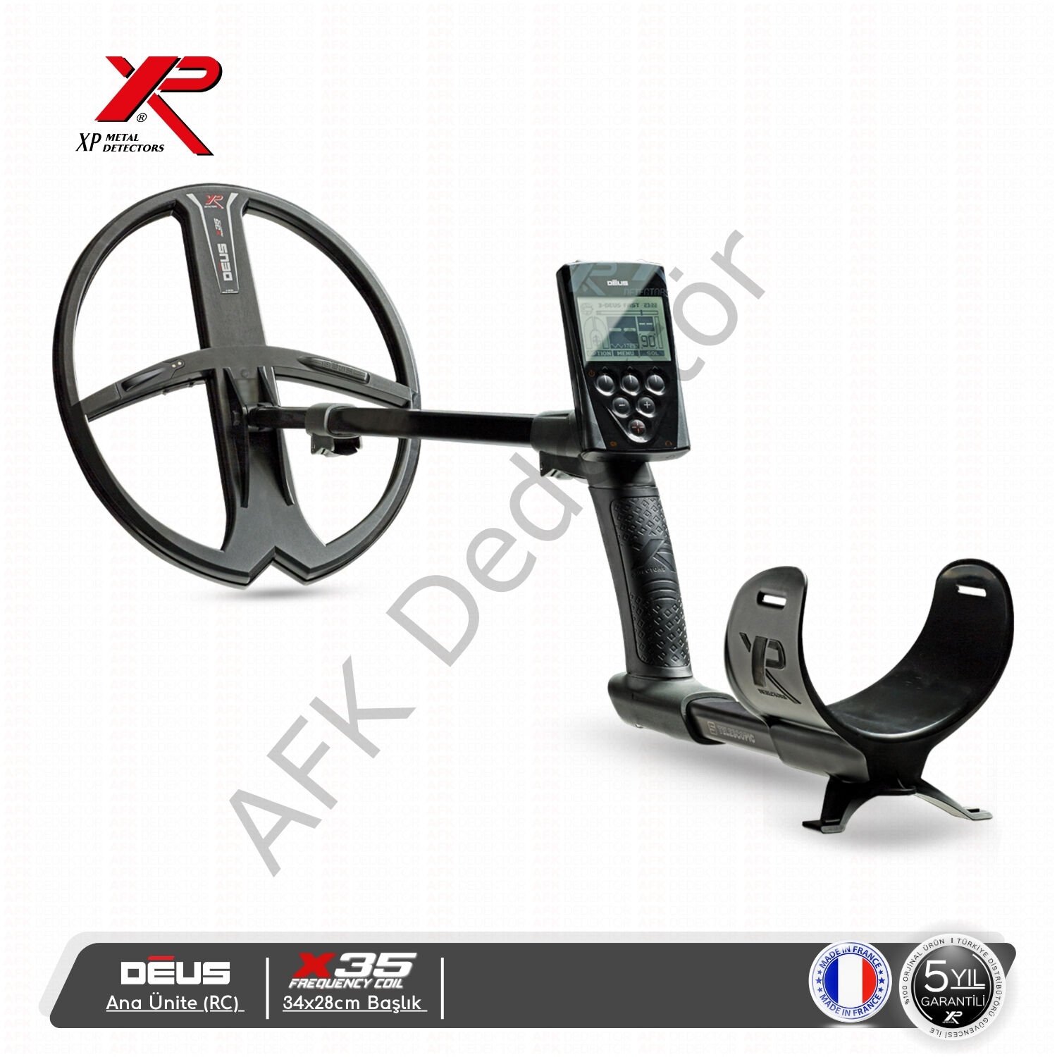 XP DEUS RC ana üniteli 34x28 cm X35 başlıklı tam kablosuz metal dedektörü ana görsel