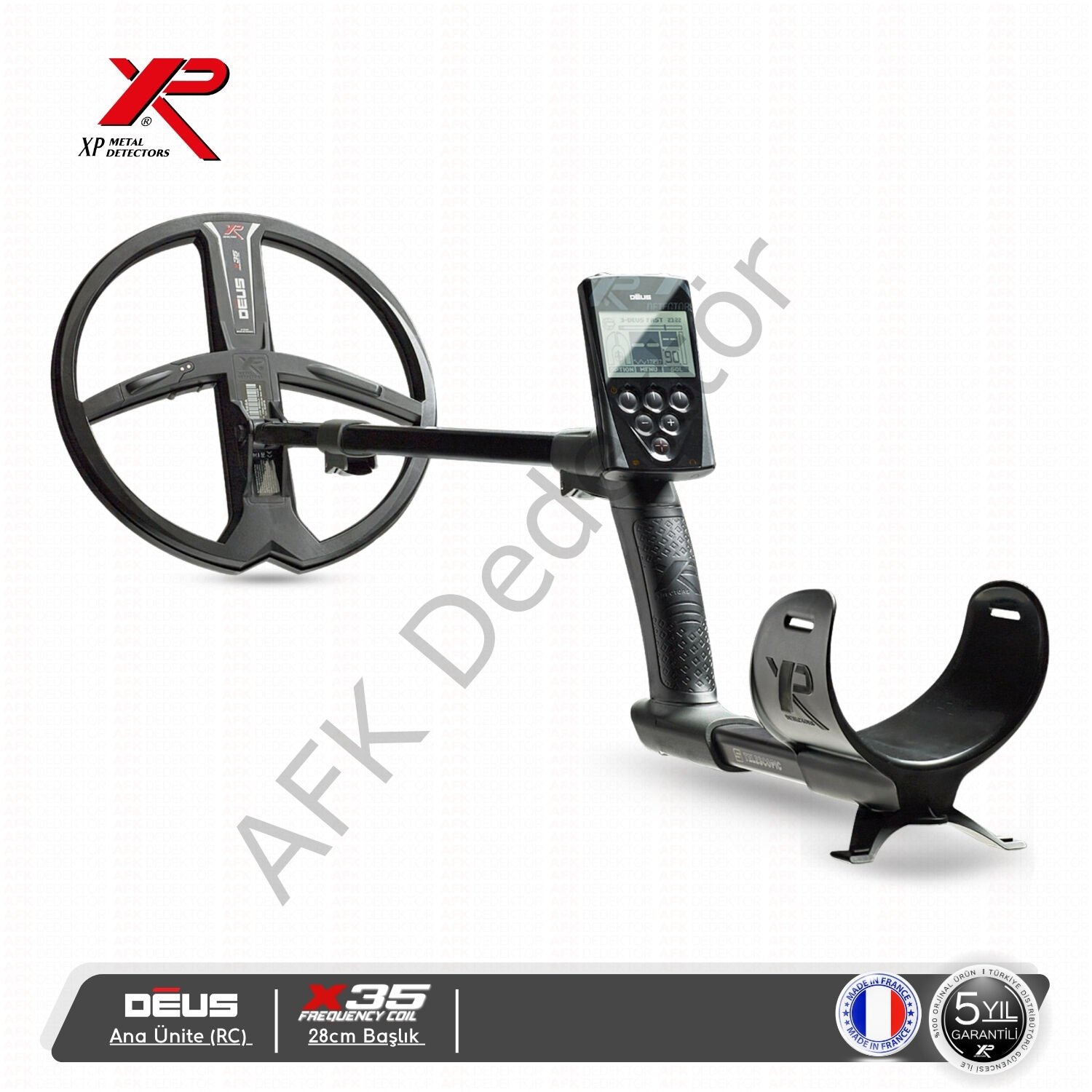 XP DEUS RC ana üniteli 28 cm X35 başlıklı profesyonel metal dedektörü
