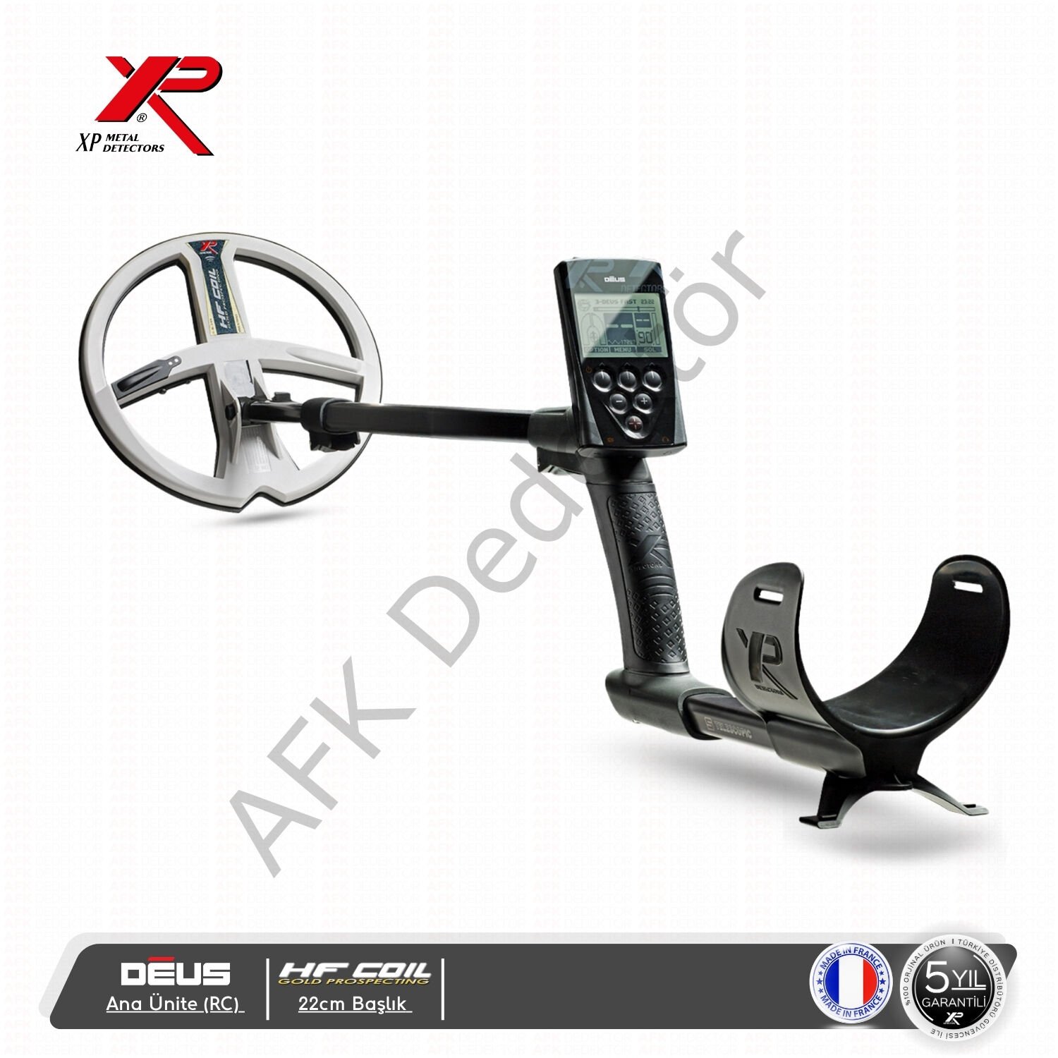 XP DEUS RC ana üniteli 22 cm HF başlıklı yüksek frekanslı metal dedektörü