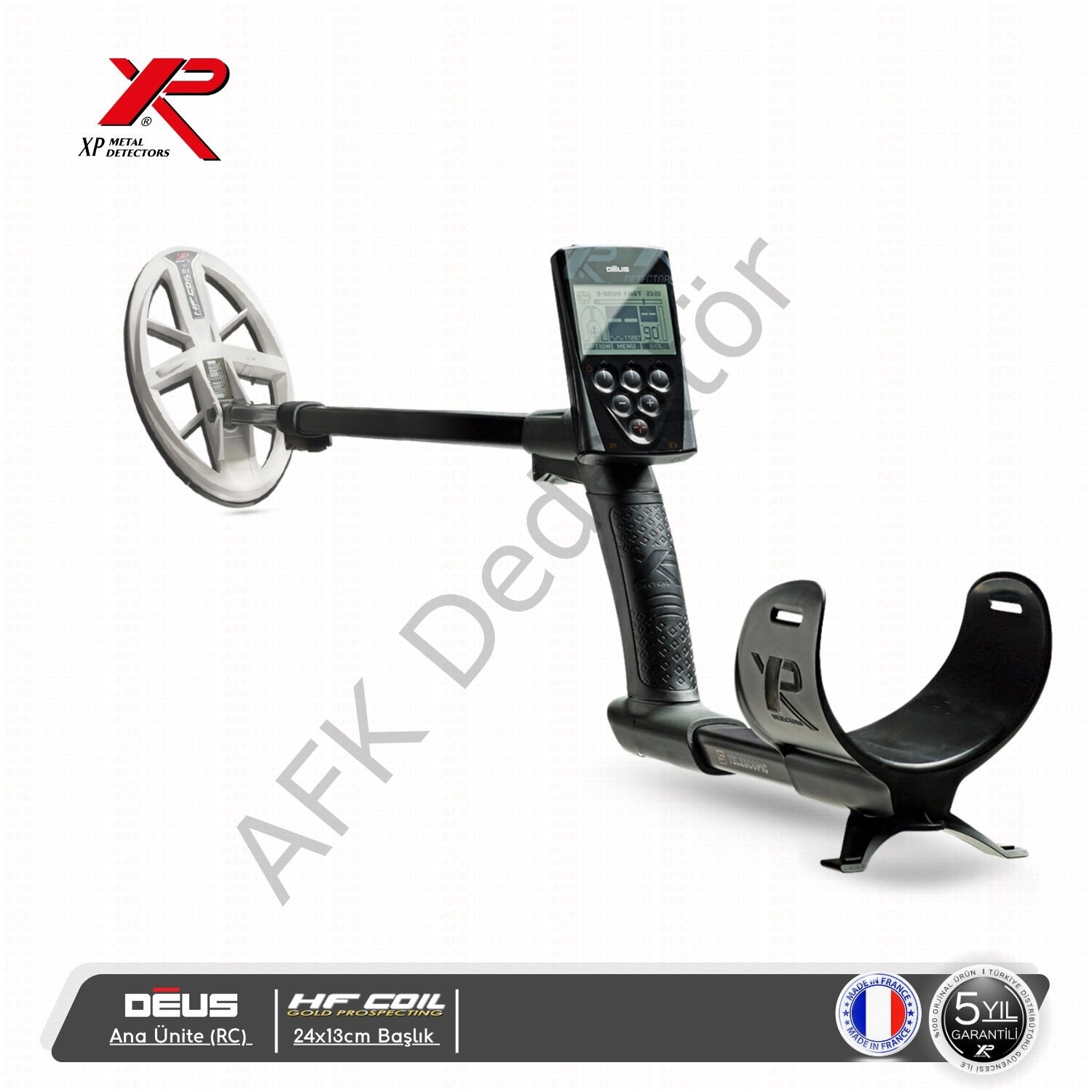 XP DEUS RC ana üniteli 24x13 cm HF eliptik başlıklı yüksek frekanslı metal dedektörü