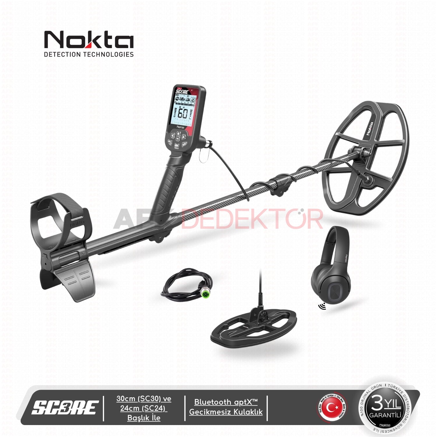 Nokta Score 3 Pro Paket | Çoklu Frekans Metal Dedektörü