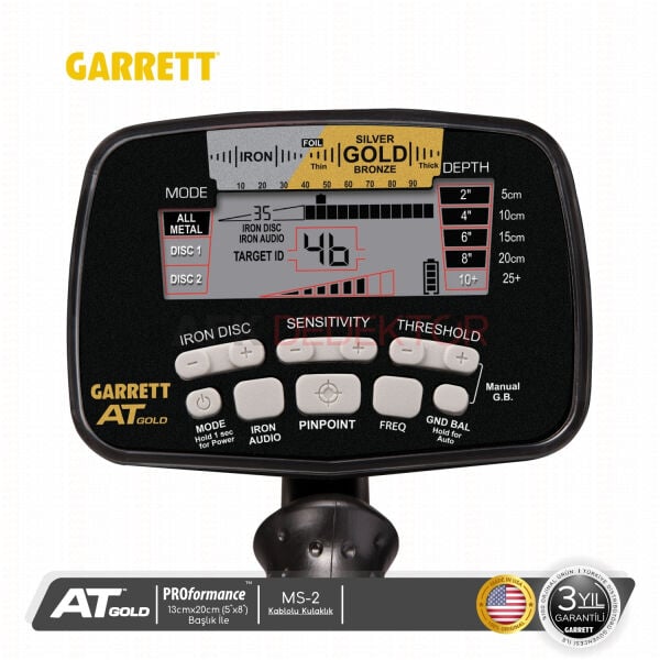 Garrett AT Gold Altın ve Metal Dedektörü