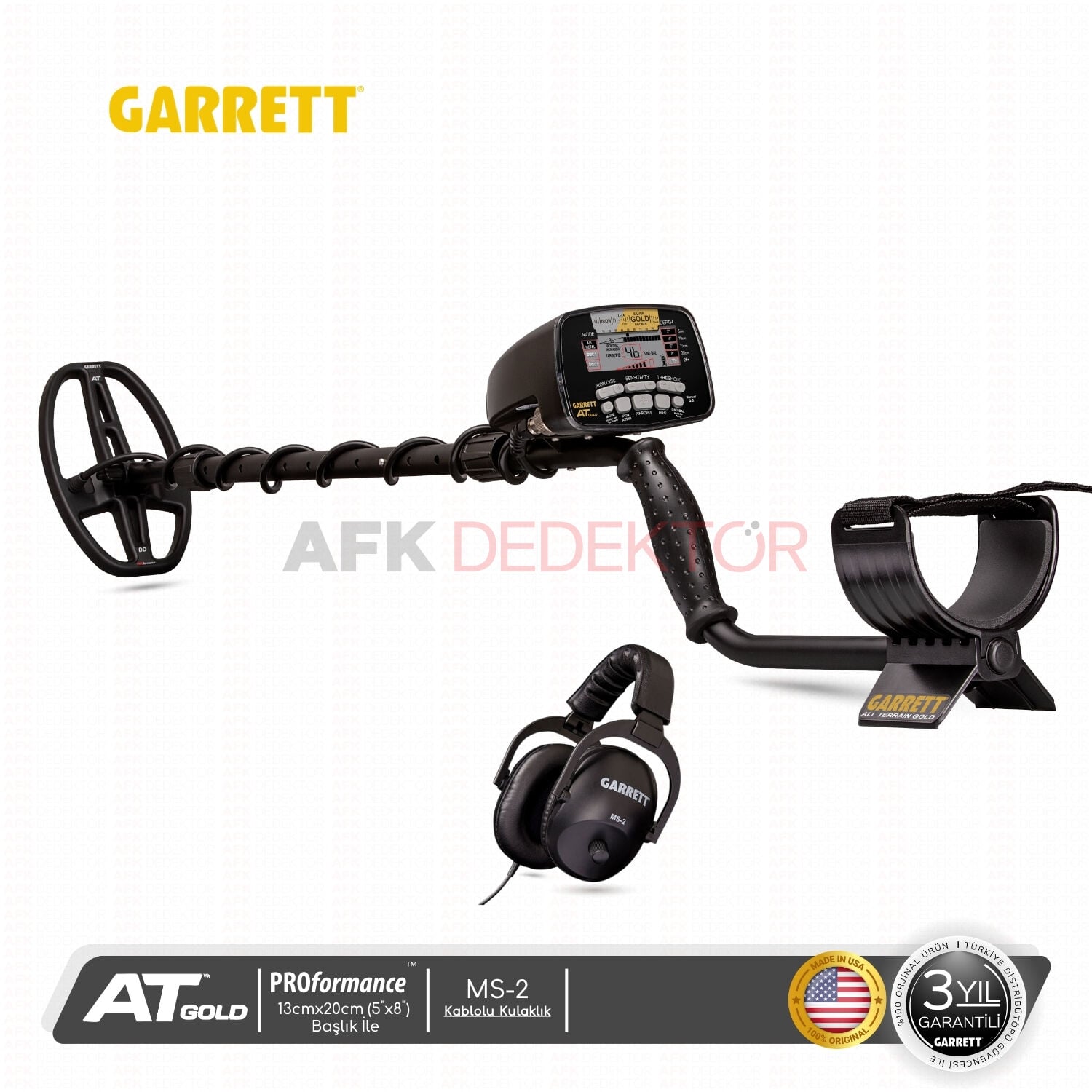 Garrett AT Gold Altın ve Metal Dedektörü
