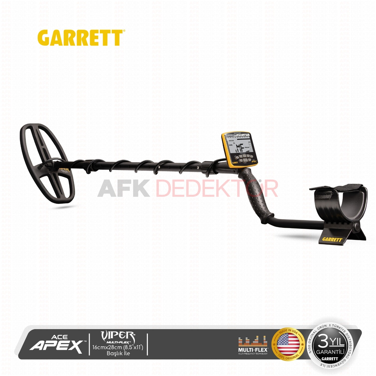 Garrett ACE Apex 16x28cm Multi-Frequency Metal Dedektörü