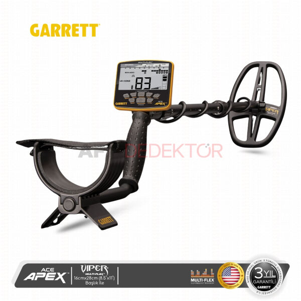 Garrett ACE Apex 16x28cm Multi-Frequency Metal Dedektörü