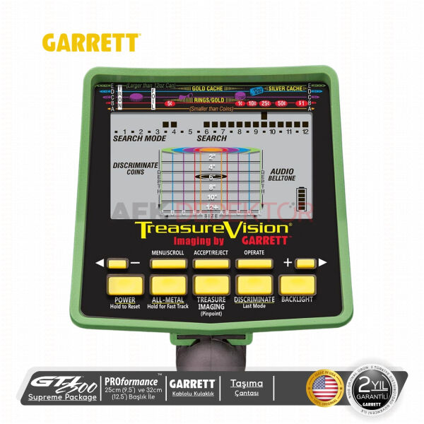 Garrett GTI 2500 Supreme Paket 9.5'' + 12.5'' Başlıklı